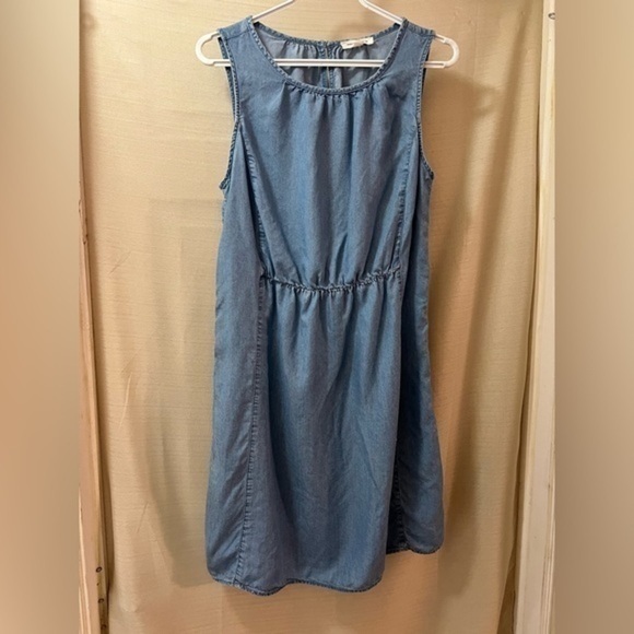 🔴Beachlunchlounge midi denim look dress size medium summer spring - Picture 1 of 9